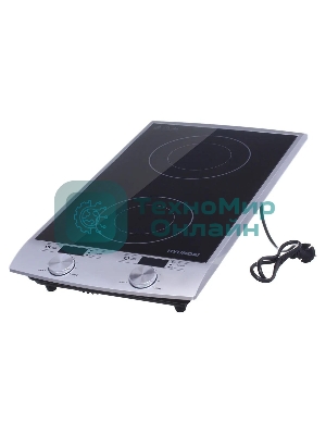 Плита настольная электрическая Hyundai HYC-0103 серебристый/черный стеклокерамика (настольная)
