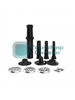 Мясорубка электрическая BQ MG1010 серый, 2200 Вт, 1.8 кг/мин, реверс, защита от перегрузки, насадки - 7