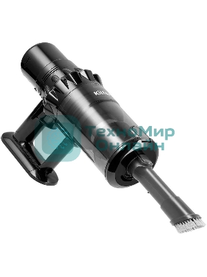 Пылесос вертикальный Kitfort КТ-5284 черный, питание от аккумулятора, 130 Вт, пылесборник 0,6 л