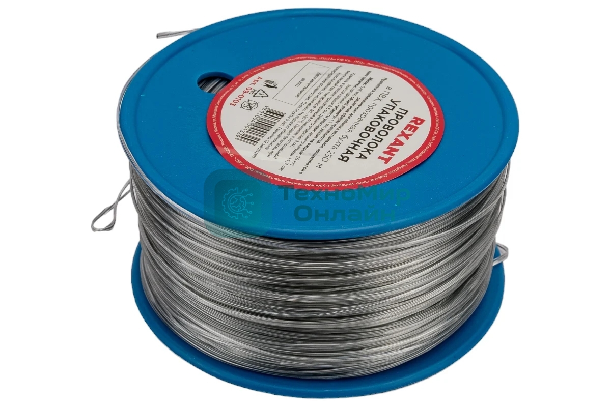 Проволока упаковочная в ПВХ Rexant 09-0103 прозрачная, бухта 250 м