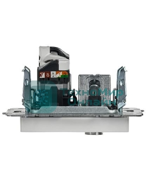 Розетка телевизионная двойная IEK BRITE BR-AK20-1-K01 TV+RJ45 кат.5E РТВ/РК12-БрБ белый