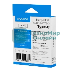 Сетевое зарядное устройство Maxvi TCM-202TB, 2xUSB, 5V, 2A, Type-C