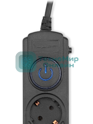 Сетевой фильтр Ippon BK-6-EU-1.8-16-B 1.8 м, 6 розеток, черный, коробка