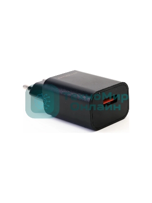 Сетевое зарядное устройство Ergolux ELX-РA01P-C02 ПРОМО 1USB 100-220В 5в/2А пакет черный
