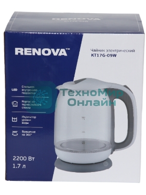 Чайник электрический Renova KT17G-09W