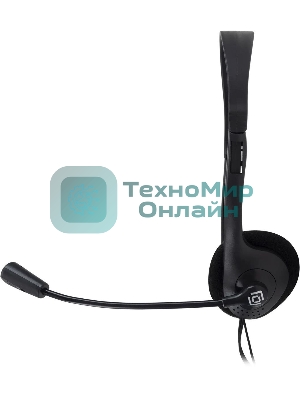 Гарнитура проводная Oklick HS-M143VB черный 1.8м накладные оголовье