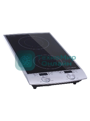 Плита настольная электрическая Hyundai HYC-0103 серебристый/черный стеклокерамика (настольная)