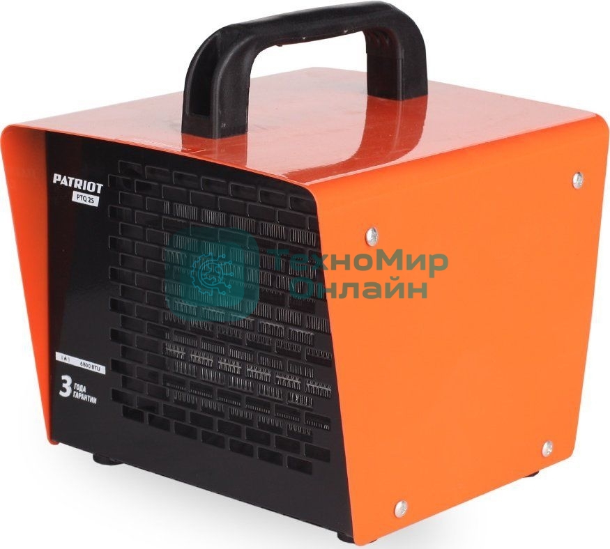 Калорифер PATRIOT PT-Q 2S 2кВт 220В терморегулятор PTC шнур с евровилкой