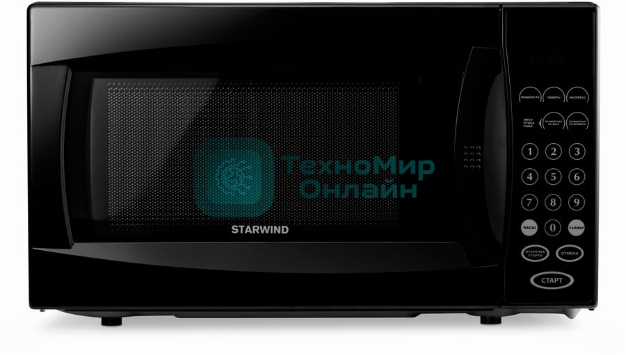 Микроволновая печь Starwind SMW4420 черный, 20 л, 700 Вт, переключатели - кнопки