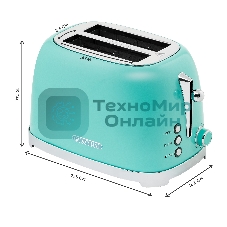 Тостер Galaxy Line GL 2917 900 Вт, бирюзовый