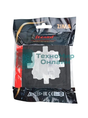 Рамка 1-мест. горизонт. ZIMA черный бархат LEZARD 704-4200-146