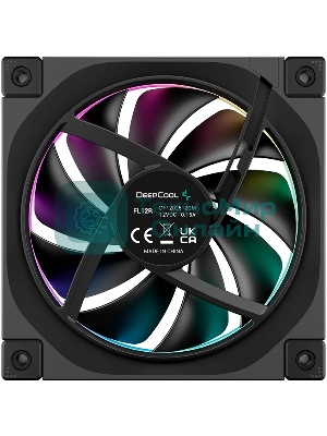 Вентилятор для корпуса Deepcool FL12R Reverse ARGb 120х120x25 черный 4-pin 33.9дБ (R-FL12R-BKAPN1-G)