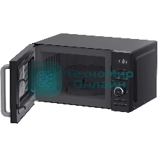 Микроволновая печь Haier HMG-DG207BA черный, 20 л, 700 Вт, переключатели - кнопки, поворотный механизм