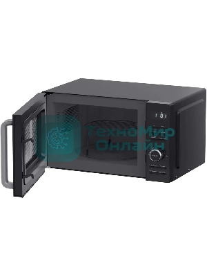 Микроволновая печь Haier HMG-DG207BA черный, 20 л, 700 Вт, переключатели - кнопки, поворотный механизм