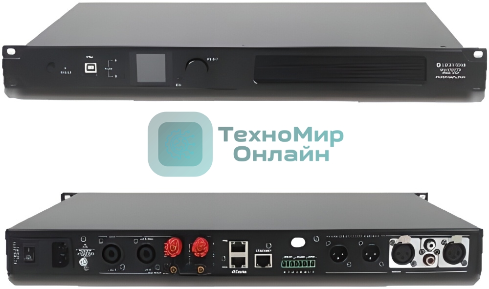 Усилитель INTREND ITAMP-1000TD двухканальный, 2x500W/4Ом, 2x300W/8Ом, мостовой режим: 1x1000W/8Ом, 1x1000W/100V, 1x600W/70V, поддержка Dante, встроенный DSP