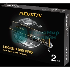 Накопитель SSD ADATA LEGEND 900 PRO, 2Tb, PCIe 4.0 x4, M.2 2280, NVMe, R/W 7400/6500
