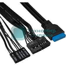 Компьютерный корпус Miditower ExeGate XP-333U-UNS500 (ATX, БП UNS500 с вент. 12см, 1хUSB/2хUSB 3.0, аудио, черный)