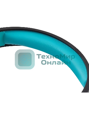 Беспроводные/проводные наушники Digma BT-15 черный/голубой, накладные, Bluetooth + проводной, складная конструкция, до 10 ч