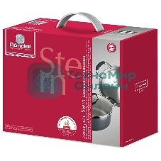 Кастрюля Rondell Stern RDS-019, 4.7 л, 24 см, с крышкой, серый