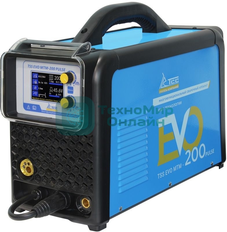 Сварочный полуавтомат ТСС EVO MTM-200 PULSE, инвертор MMA/TIG/MIG 5.04кВт