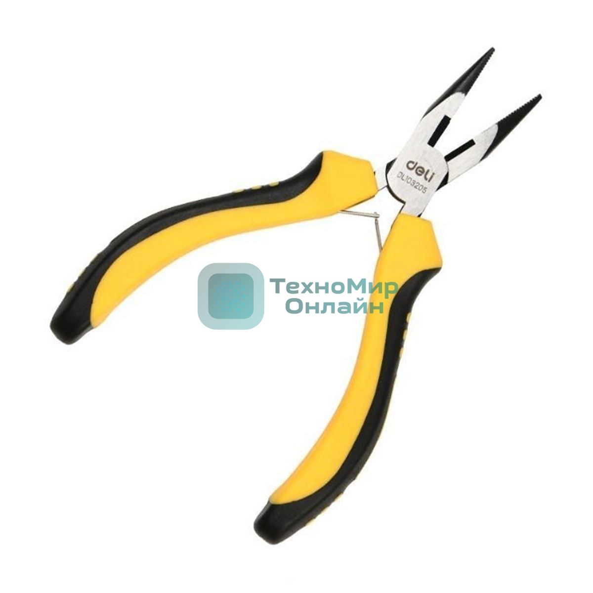 Мини-плоскогубцы удлиненные Deli DL103205 109мм, двухкомпонентная рукоять