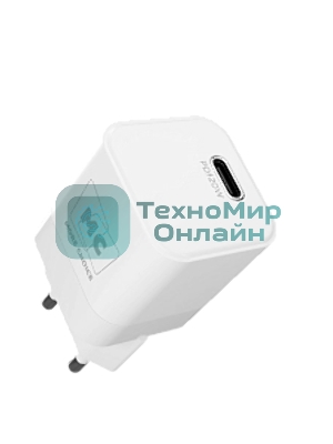 Сетевое зарядное устройство MORE CHOICE (4620202555816) NC86 1Type-C 3.0A PD 20W, белый