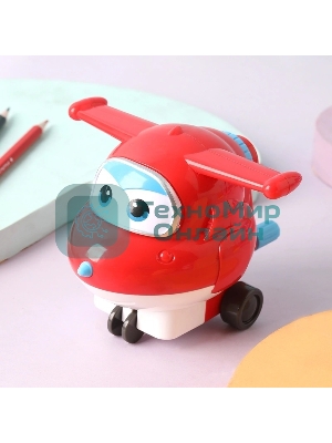 Точилка для карандашей механическая Deli EH517 Super Wings 1 отверстие пластик красный коробка (упак.:1шт)