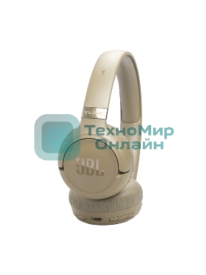 Беспроводные/проводные наушники JBL Tune 680NC бежевый, накладные, Bluetooth + проводной, адаптивное шумоподавление