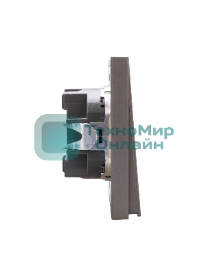 Выключатель Kranz STRONG 2 кл с подсветкой 10А с/у графит