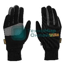 Перчатки универсальные Denzel двойные, работа с сенсорным экраном, вязаная манжета, размер 9