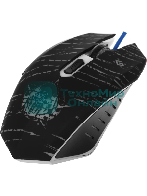 Мышь проводная Defender Dark Agent GM-590L черный, 12800 dpi, USB, кнопки - 6