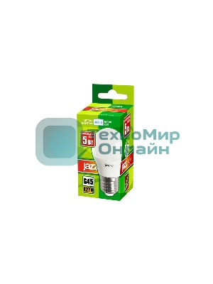 Лампа светодиодная JazzWay PLED-ECO-G45 5Вт шар 4000К белый E27 400лм 220-240В