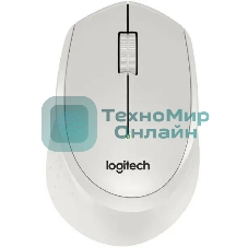 Мышь беспроводная Logitech M330 SILENT PLUS белый, 1000 dpi, радиоканал, USB, кнопки - 3