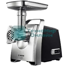 Мясорубка электрическая Bosch MFW68640 черный, 2200 Вт, 4.3 кг/мин, реверс, металлический лоток, насадки - 8