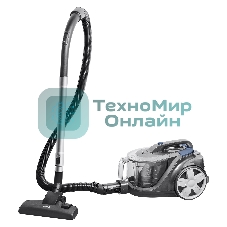 Пылесос BBK BV1900 серый/синий, 400/2200 Вт, уборка сухая, пылесборник контейнер 3 л