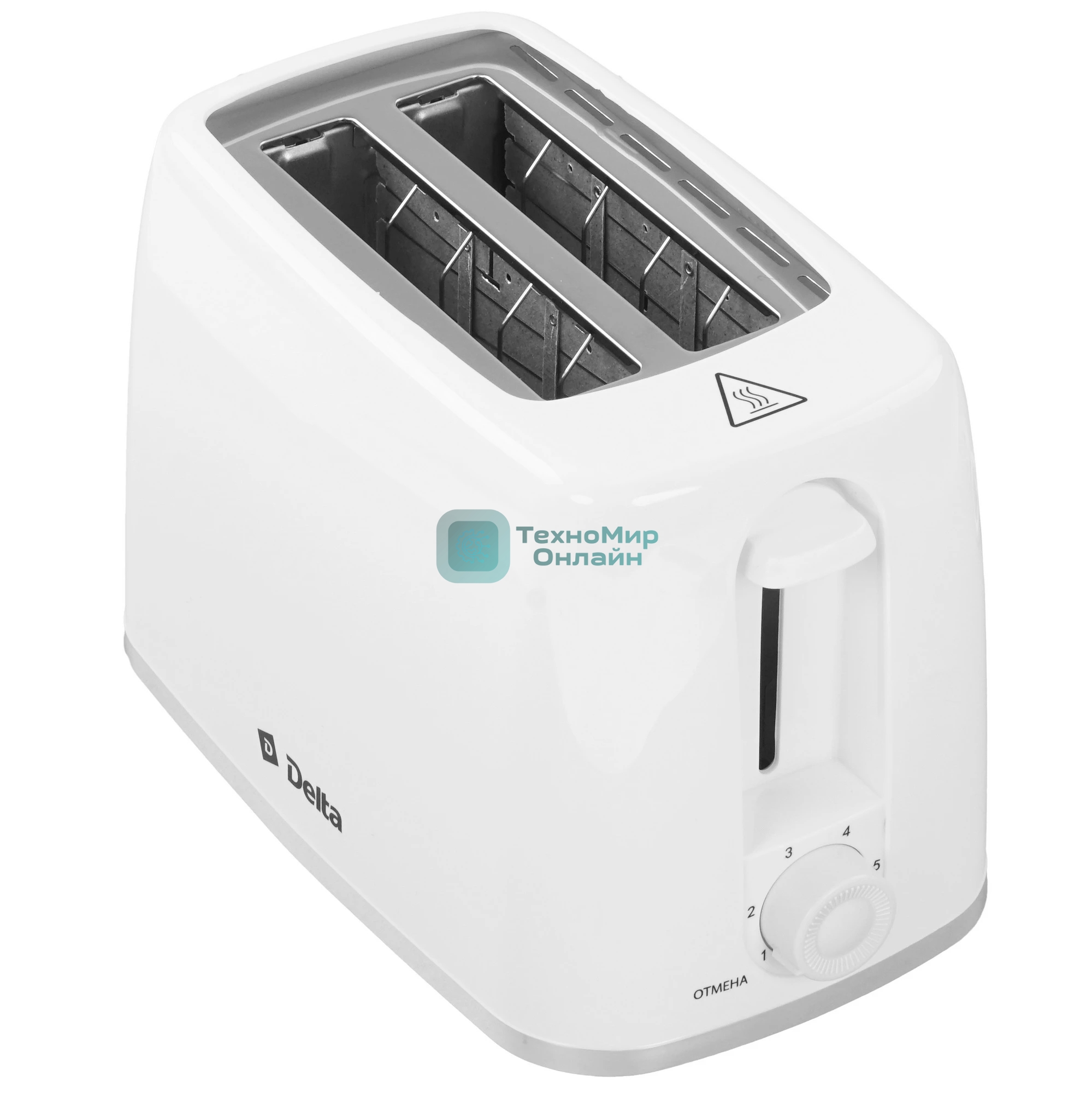 Тостер DELTA DL-6901 белый, 650 Вт