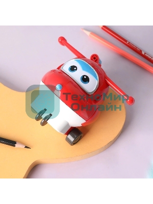 Точилка для карандашей механическая Deli EH517 Super Wings 1 отверстие пластик красный коробка (упак.:1шт)