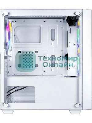 Компьютерный корпус Ginzzu CL610 mATX FAN 4*12FRGb белый