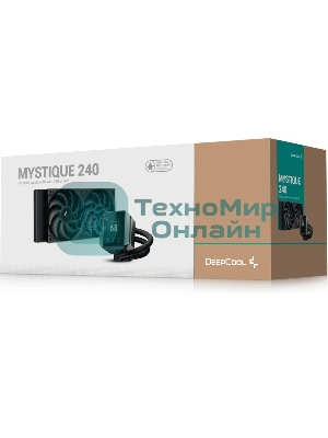Система жидкостного охлаждения DEEPCOOL MYSTIQUE 240 черный, 120 мм, алюминий, 2150 об/мин, 36.49 дБ, 4 pin, 280 Вт