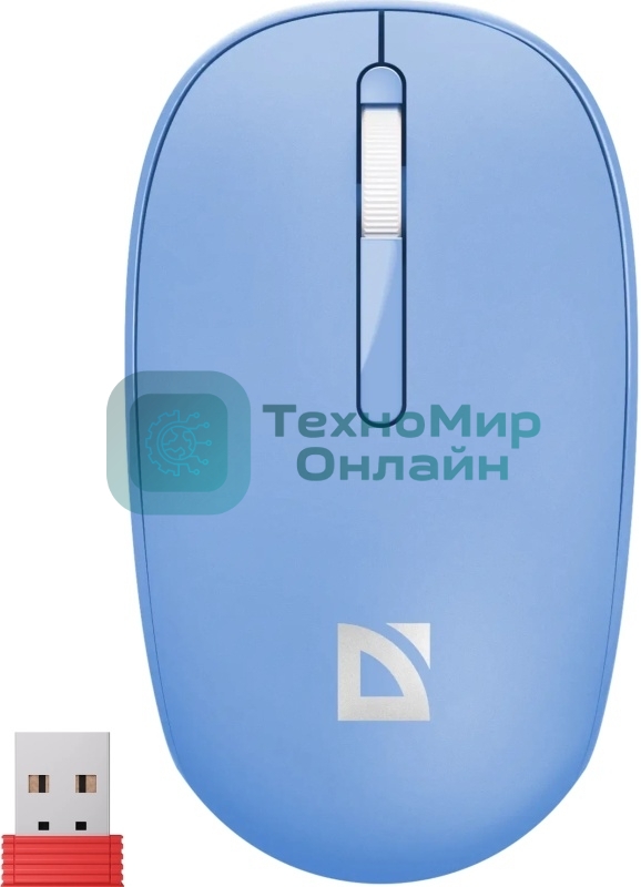 Мышь беспроводная Defender Smart MM-396 синий, 1600 dpi, радиоканал, Bluetooth, USB, кнопки - 3