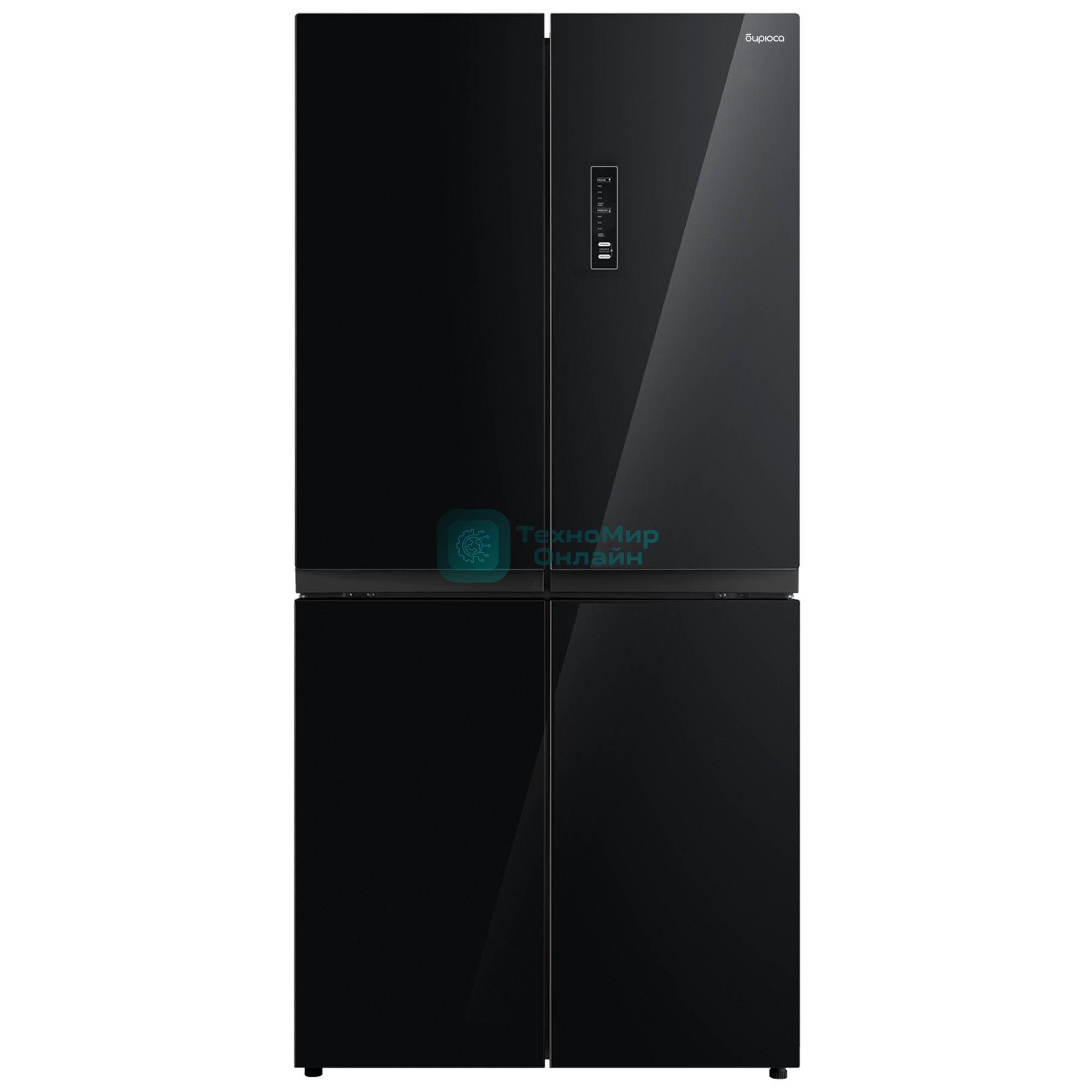 Холодильник Бирюса CD 466 BG черный трехкамерный Side by Side 303/153л морозилка снизу