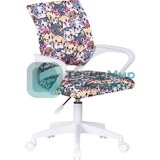 Кресло детское Defender Fiesta принт Коты, ткань, класс1