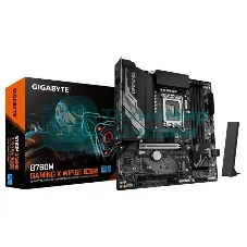 Материнская плата Gigabyte B760M GAMING X WIFI6E GEN5, LGA1700, Intel B760, 4xDDR5, 4xSATA, 2xM.2, 1xPCIe 5.0 x16, 1xPCIe 3.0 x4, 1xHDMI, 1xDP, 1x2.5Gb LAN, Wi-Fi 6E, Bluetooth 5.3, 3xUSB-A 5Gbps, 5xUSB-A 2.0, 3x3.5 мм, 7.1, mATX