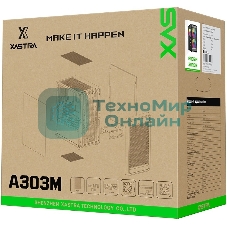 Компьютерный корпус XASTRA A303M 3ARGb Black mATX/Mesh/ tempered glass / 2x140мм + 1x120мм ARGb PWM fans/ Door/ A303M-2FC14A-1FC12A-D