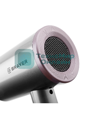 Фен BRAYER BR3022 серый/розовый, 1800 Вт