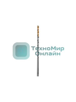 Сверло спиральное по металлу Denzel 4,2 х 119 мм, Р6М5, Golden Tip, удлиненное