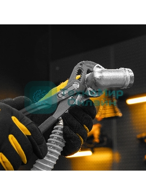 Клещи переставные Denzel кнопочный механизм, обливные рукоятки, 250 мм