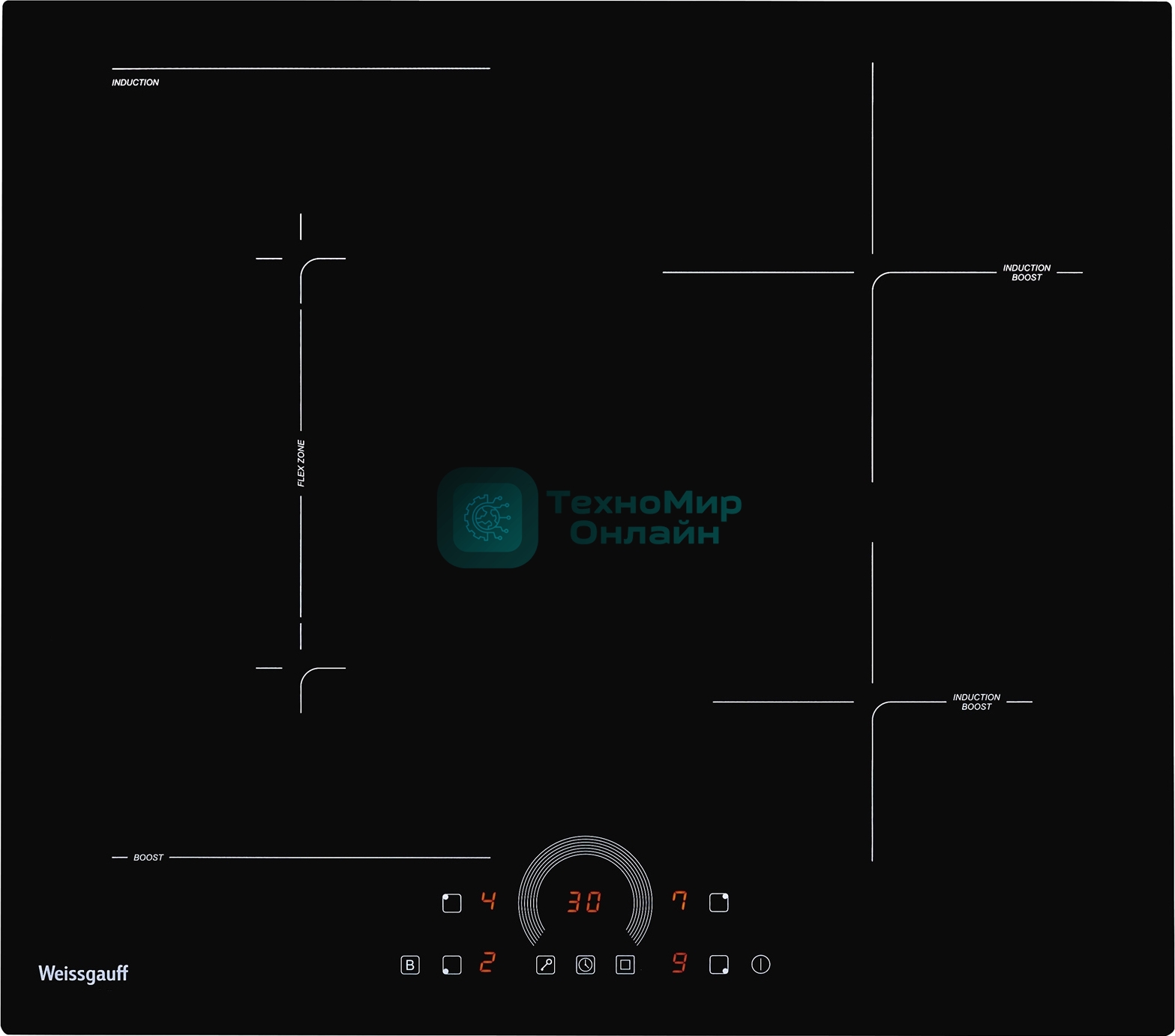 Индукционная варочная панель HI 643 BFZC WEISSGAUFF