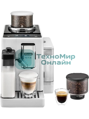 Кофемашина автоматическая DeLonghi EXAM440.55.W, белый, исп. кофе - молотый/зерновой, 1.4 л, 1450 Вт, 19 Бар