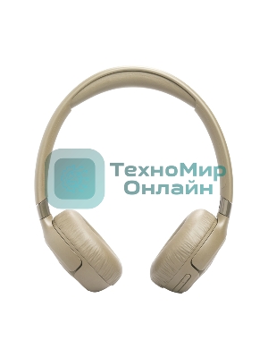 Беспроводные/проводные наушники JBL Tune 680NC бежевый, накладные, Bluetooth + проводной, адаптивное шумоподавление